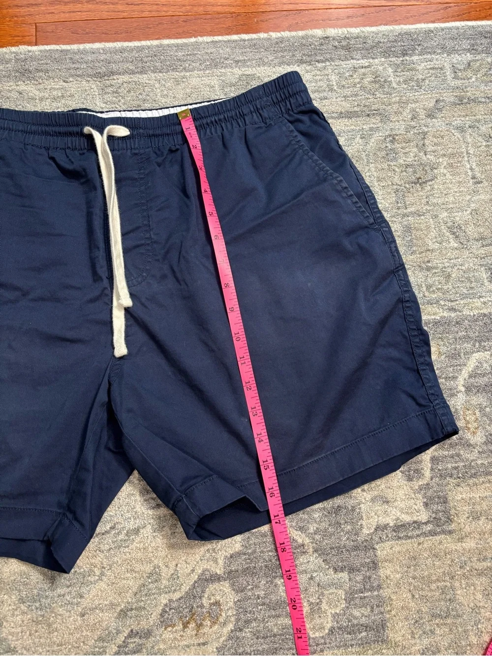 J. Crew Navy Blue Men’s Elastic Waist Khaki Shorts